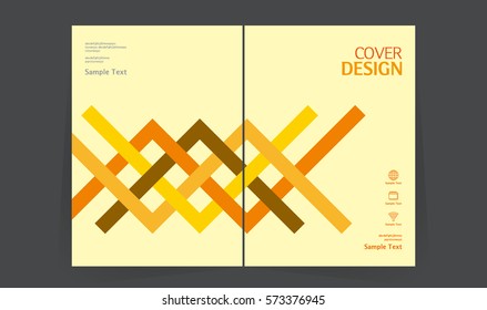 Annual report design vector template in A4 size. book cover design layout. Abstract Brochure design. Simple pattern. Flyer promotion. magazine, Presentation cover. Vector illustration.
