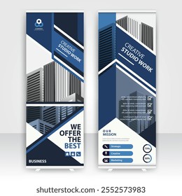 Annual report display showcasing creative studio work and strategic planning concepts for a professional presentation event