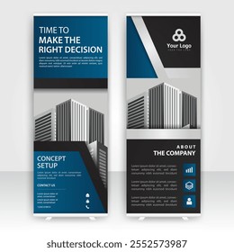 Annual report display showcasing creative studio work and strategic planning concepts for a professional presentation event