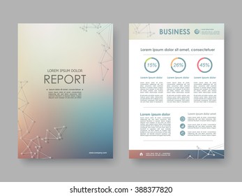 Annual report, flyer, brochure, cover. Design layout template in A4 size