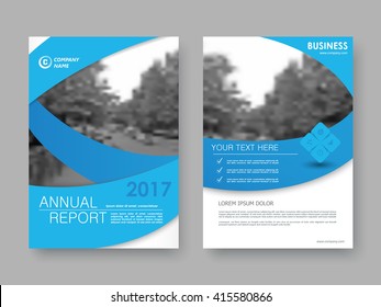 Annual report, flyer, brochure. Front page and back page, book cover layout design.  Design layout template in A4 size . Turquoise and light turquoise version .