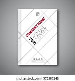 Annual report flyer, Cover report geometric shapes design background, vector illustration