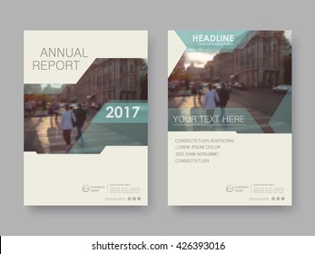 Annual report, flyer, presentation, brochure. Front page report , book cover layout design. Design layout template in A4 size . Abstract green transparent polygons cover templates 