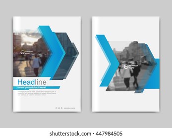 Annual report, flyer, presentation, brochure. Front page report , book cover layout design. Design layout template in A4 size . Abstract blue cover templates