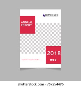 Annual report, flyer, presentation, brochure. Front page, book cover layout design. Design layout template in A4 size . Abstract red template.