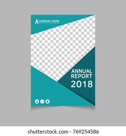 Annual report, flyer, presentation, brochure. Front page, book cover layout design. Design layout template in A4 size . Abstract blue template.