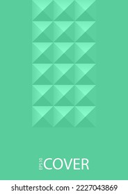 Annual report front page mokup sample A4 design. Memphis style hipster album template sample Eps10. Mosaic geometric shapes backdrop vertical cover design