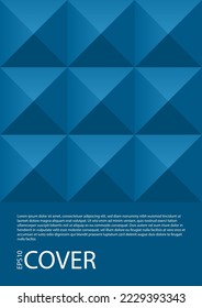 Annual report front page mokup sample geometric design. Bauhaus style future voucher layout sample Eps10. Tile geometric shapes backdrop vertical card design