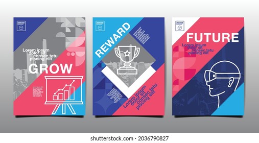 annual report , future, business, template layout design, cover book. vector illustration