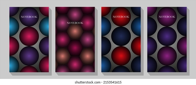 annual report ,future, business, template layout design, cover book. Circle shapes with vivid gradients.