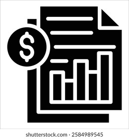 Annual Report Icon Element For Design