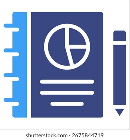 Annual Report Icon Element For Design