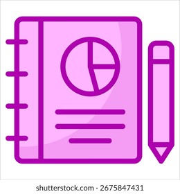 Annual Report Icon Element For Design