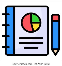 Annual Report Icon Element For Design