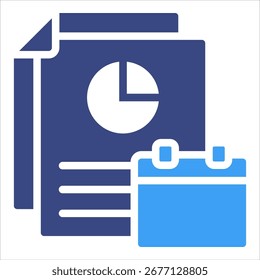 Annual Report Icon Element For Design