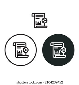 Annual report icon isolated of flat style design on white background