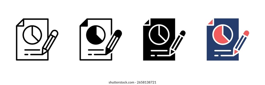 Annual Report icon sheet multiple style collection