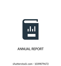 Annual report icon. Simple element illustration. Annual report concept symbol design from Accounting collection. Can be used for web and mobile.