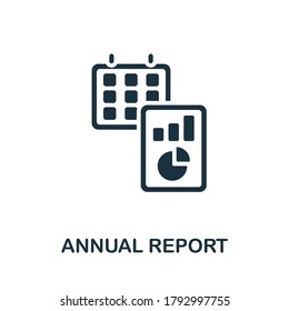 Annual Report icon. Simple element from business recruitment collection. Creative Annual Report icon for web design, templates, infographics and more