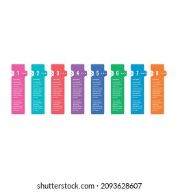 annual report, internet and web infographic template. eight options informational templates. geometric informational template