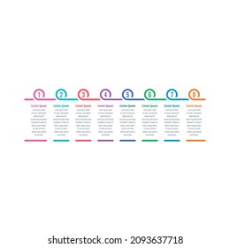 annual report, internet, web infographic template. eight options business infographic template. geometric timeline and informational template