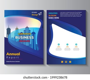 Annual Report Layout Design Template, Background Business Book Cover Design Template in A4. Can be adapt to Brochure, Annual Report, Magazine, Poster, Corporate Presentation, Portfolio, Flyer, Booklet