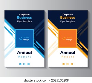 Annual Report Layout Design Template Background