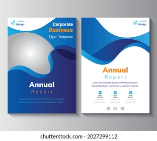 Annual Report Layout Design Template, Corporate Flyer  Business Template Background.