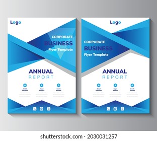 Annual Report Layout Design Template, Corporate Flyer  Business Template Background. Brochure, Portfolio, Web Banner, Poster, Etc.