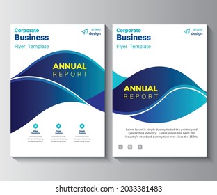 Annual Report Layout Design Template. Corporate Business flyer Background,  Catalog, Cover, Booklet, Brochure, Magazine, Poster, Corporate Presentation, Portfolio, Banner, Website, Etc Concept Idea.