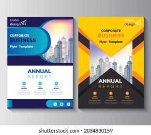 Annual Report Layout Design Template. Corporate Business flyer Background,  Catalog, Cover, Booklet, Brochure, Magazine, Poster, Corporate Presentation, Portfolio, Banner, Website, Etc Concept Idea.