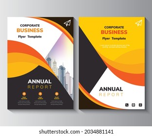 Plantilla de diseño de diseño de informe anual. Fondo Del Volante Empresarial, Catálogo, Portada, Folleto, Folleto, Revista, Afiche, Presentación Corporativa, Cartera, Cartel, Sitio Web, Idea Conceptual Etc.