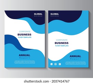 Annual Report Layout Design Template. Corporate Business flyer Background,  Catalog, Cover, Booklet, Brochure, Magazine, Poster, Corporate Presentation, Portfolio, Banner, Website, Etc Concept Idea.