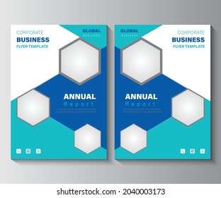 Vorlage für das Layout des Jahresberichts. Corporate Business Flyer Hintergrund, Katalog, Cover, Booklet, Broschüre, Magazin, Poster, Corporate Präsentation, Portfolio, Banner, Website, etc Concept Idea.