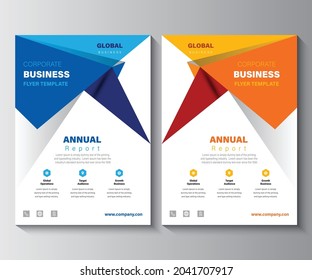 Annual Report Layout Design Template. Corporate Business flyer Background,  Catalog, Cover, Booklet, Brochure, Magazine, Poster, Corporate Presentation, Portfolio, Banner, Website, Etc Concept Idea.