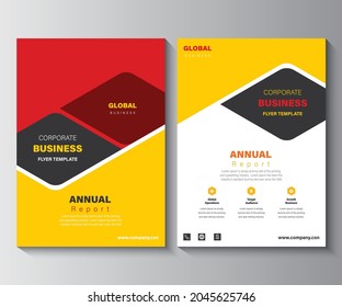 Plantilla de diseño de diseño de informe anual. Fondo Del Volante Empresarial, Catálogo, Portada, Folleto, Folleto, Revista, Afiche, Presentación Corporativa, Cartera, Cartel, Sitio Web, Idea Conceptual Etc.