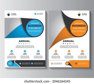 Annual Report Layout Design Template. Corporate Business flyer Background,  Catalog, Cover, Booklet, Brochure, Magazine, Poster, Corporate Presentation, Portfolio, Banner, Website, Etc Concept Idea.