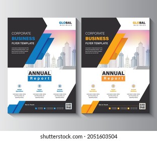 Annual Report Layout Design Template. Corporate Business flyer Background,  Catalog, Cover, Booklet, Brochure, Magazine, Poster, Corporate Presentation, Portfolio, Banner, Website, Etc Concept Idea.