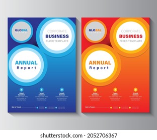 Annual Report Layout Design Template. Corporate Business flyer Background,  Catalog, Cover, Booklet, Brochure, Magazine, Poster, Corporate Presentation, Portfolio, Banner, Website, Etc Concept Idea.