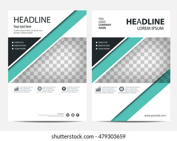 Annual report Layout design template, Brochure Leaflet Flyer template