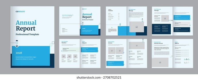  Diseño de informe anual Plantilla de diseño de informe anual de negocio creativo profesional