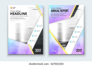 annual report layout template design cover a4 concept vector