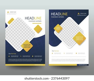 Annual report Leaflet Brochure Flyer template design, book cover layout design, abstract business presentation template, a4 size design