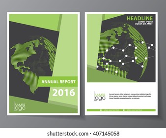 annual report, Leaflet Brochure ,Flyer template design, layout design, Abstract ,presentation , templates ,book cover,abstract world green