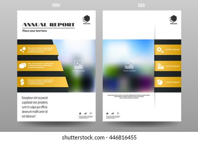 Annual report Leaflet Brochure Flyer template A4 size design, book cover layout design template, Abstract presentation templates . Easy to use by layer adjustment.