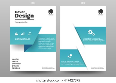 Annual report Leaflet Brochure Flyer template A4 size design, Origami style, Book cover layout design template, Abstract presentation. Easy to use by layer adjustment.