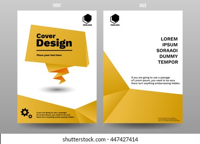 Annual report Leaflet Brochure Flyer template A4 size design, Origami style, Book cover layout design template, Abstract presentation. Easy to use by layer adjustment.