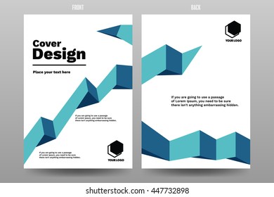 Annual report Leaflet Brochure Flyer template A4 size design, Origami style, Book cover layout design template, Abstract presentation. Easy to use by layer adjustment. CMYK color mode.