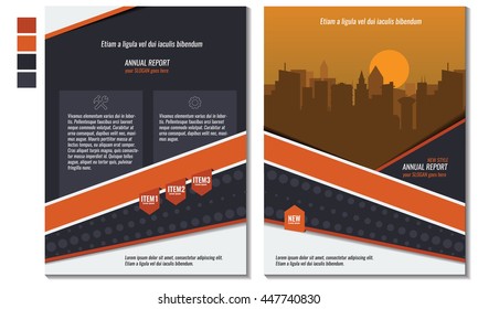 Annual report Leaflet Brochure Flyer template A4 size design, book cover layout design. New unique design