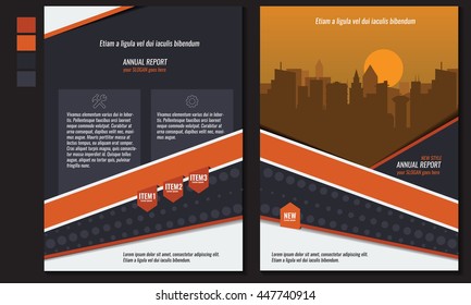 Annual report Leaflet Brochure Flyer template A4 size design, book cover layout design. New unique design